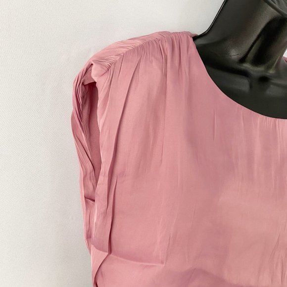 ASTR The Label Riva Crop Top Shirred Sleeves Pink - Picture 2 of 7